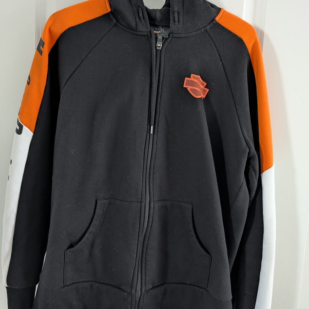 Women's Harley-Davidson Black and Orange Hoodie